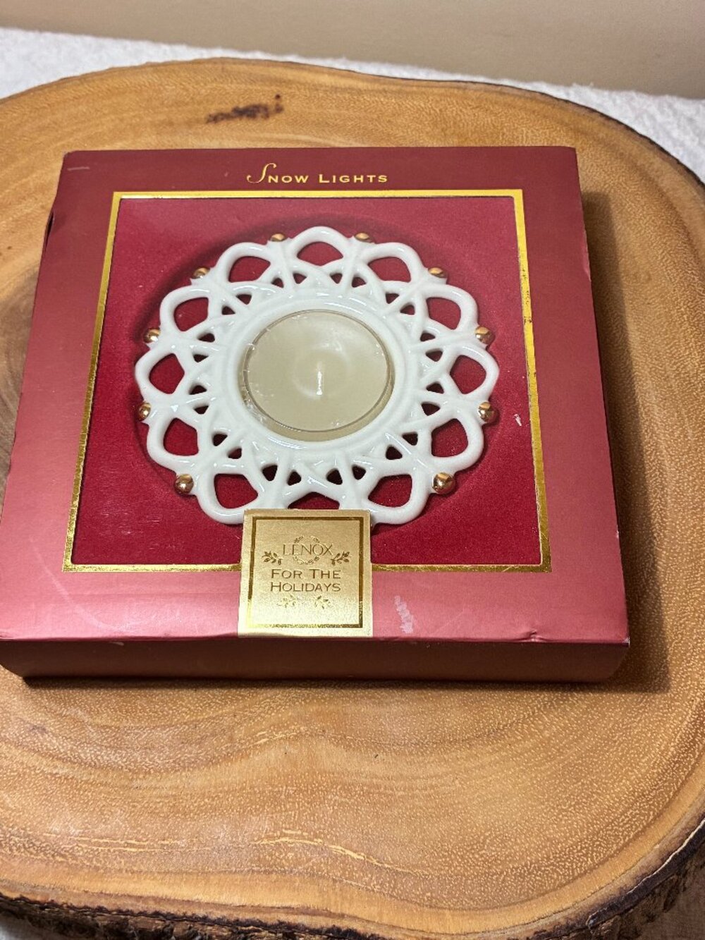 Lenox "Snow Lights" Holiday Shimmer Votive Candle Holder — New In Box (NIB)
